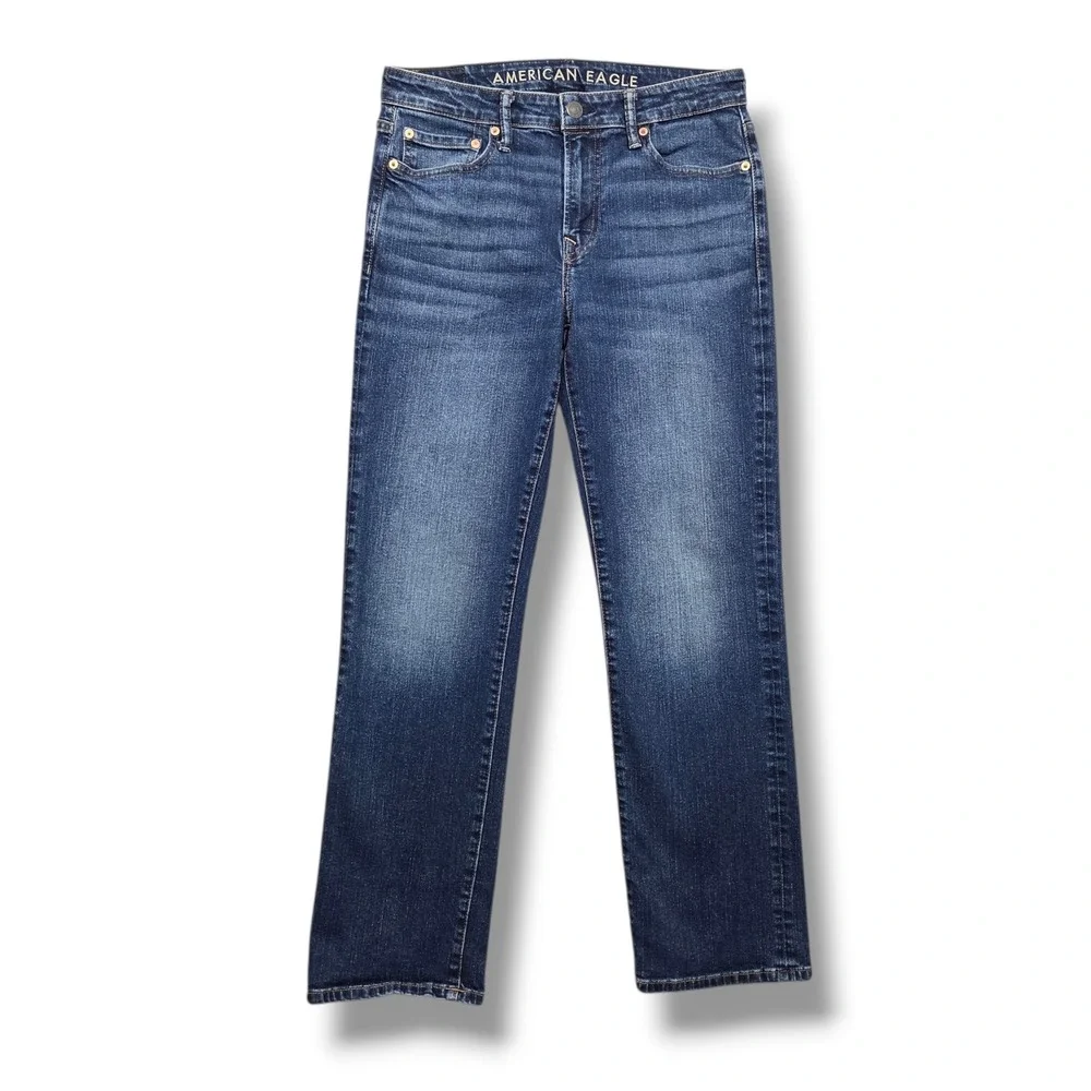 American Eagle Original Bootcut Jeans Mens 30 x 30 HEMMED Mid Rise Denim